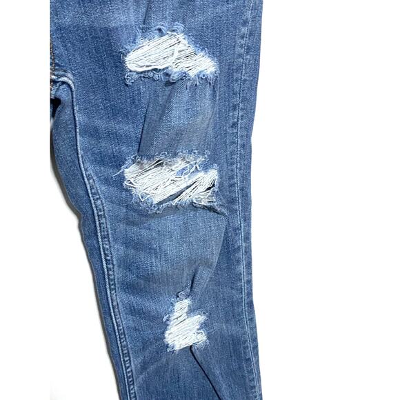 Abercrombie Zoe Natural Rise Ankle Straight Jeans Women 24 00S Distressed Ripped - Picture 3 of 9